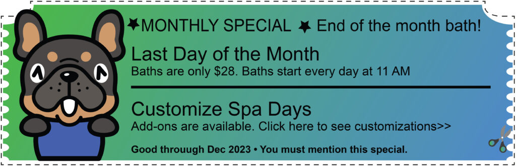 end of the month bath specials.